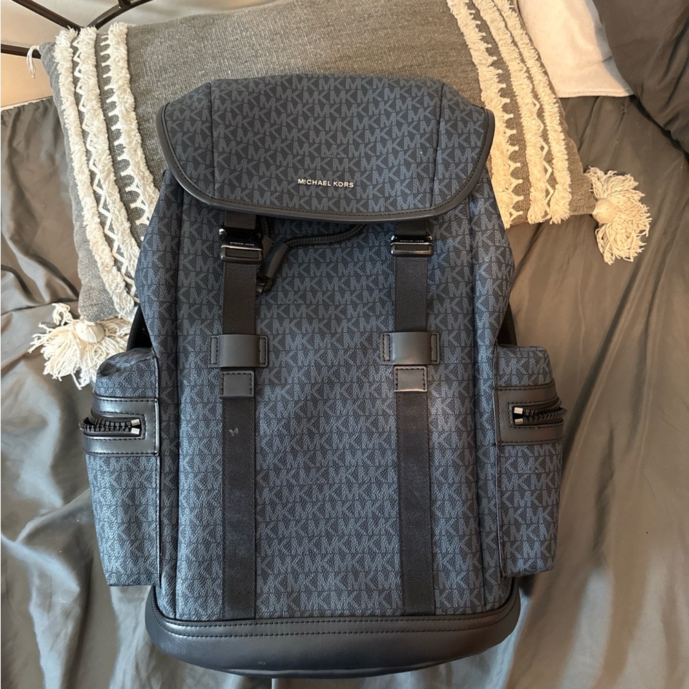 Michael Kors Blue Backpack Cooper Logo men’s